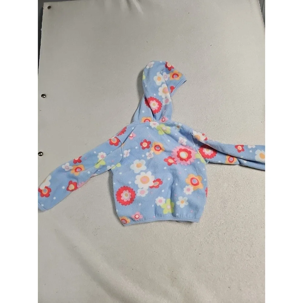 Gymboree Snow Blossom Flower Fleece Jacket Girls sz 4 Zip Hooded